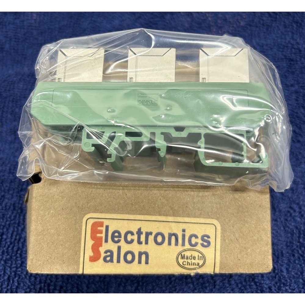 Electric Salon Slim DIN Rail Mount RJ45 8P8C 3 Jacks Splitter Board Interface